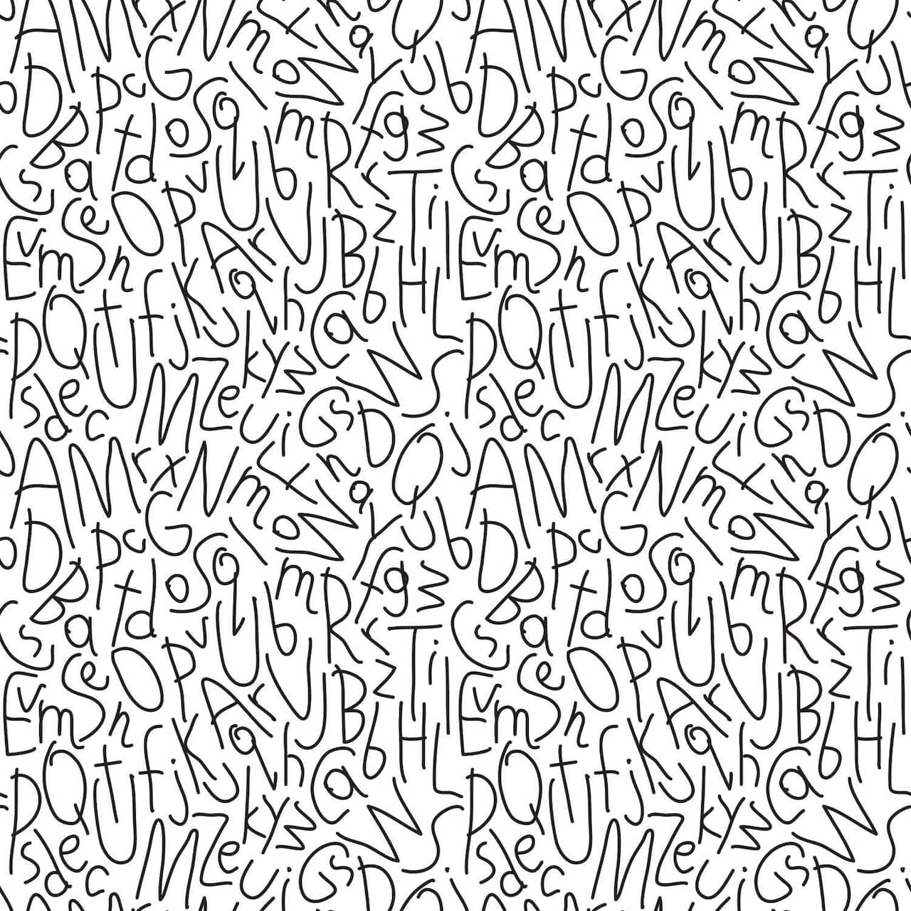 RoomMates Alphabet Jumble Peel & Stick Wallpaper